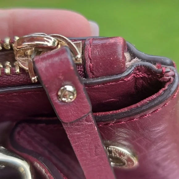 Kate Spade Bristol Drive Ostrich Cherrywood bag 2 Way Bag - Picture 15 of 15